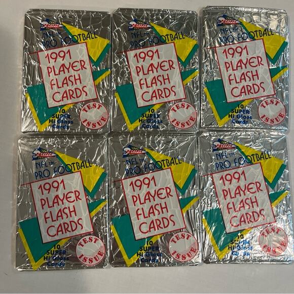 91 Pacific Player Flash Cards 6 Packs UNOPENED - Picture 3 of 4